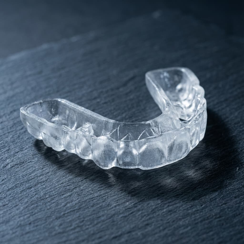 Férula oclusal transparente dental 3D